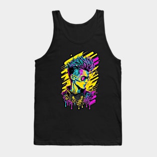 Neon Cyberpunk Hacker - V1.04 Tank Top